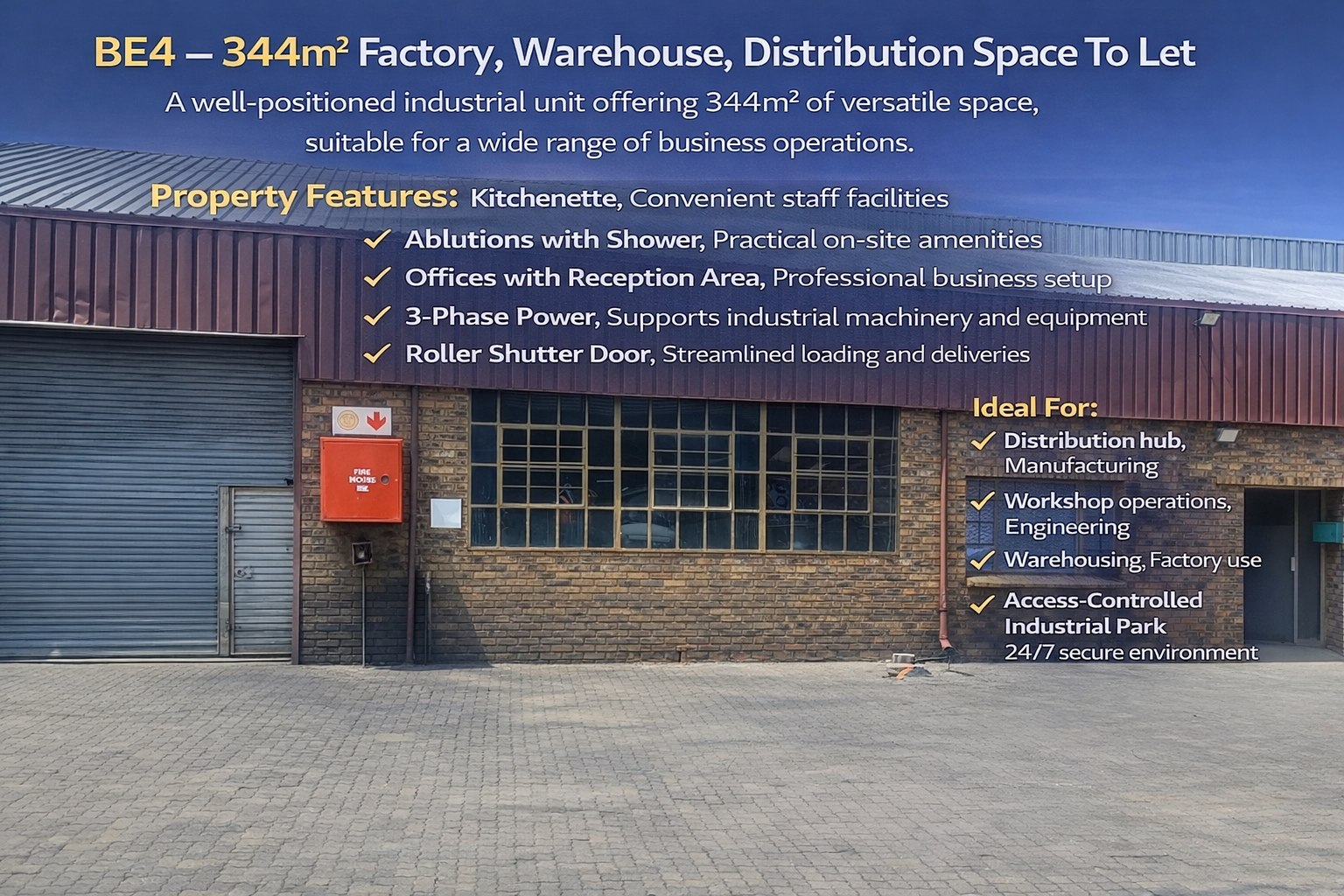 BE4 – 344m² Factory / Warehouse / Distribution Space To Let - image 7