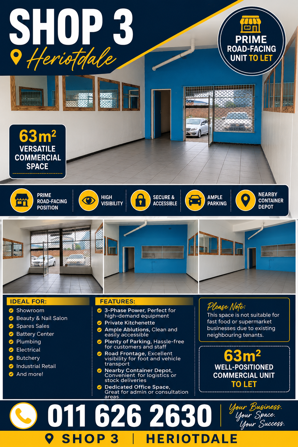 Shop 3 – 63m² Versatile Commercial Space to Let