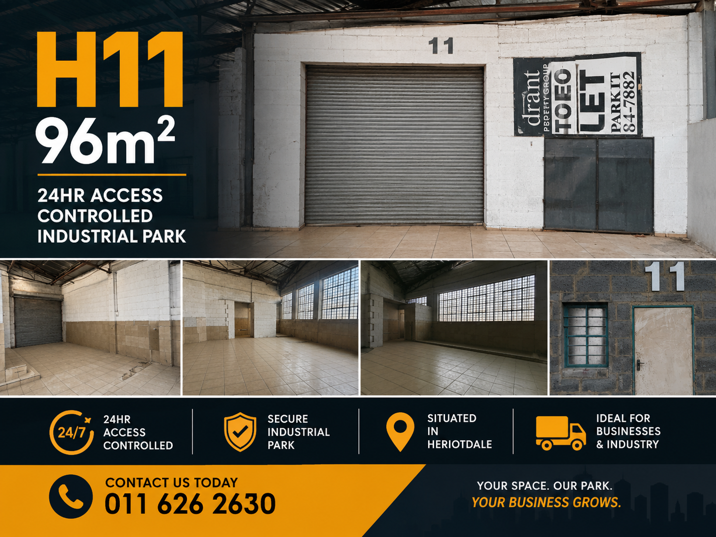 H11 – 96m² Factory Warehouse Distribution Space to Let