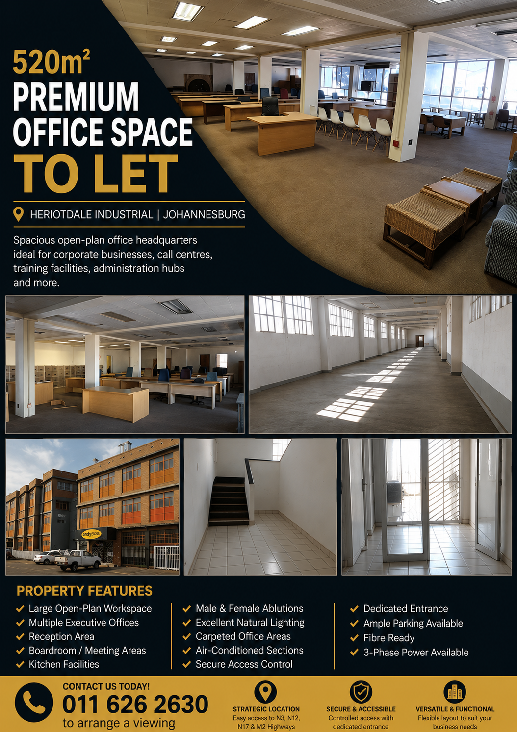 B12-1 – 520m² Flexible Office, Training, Church Space to Let